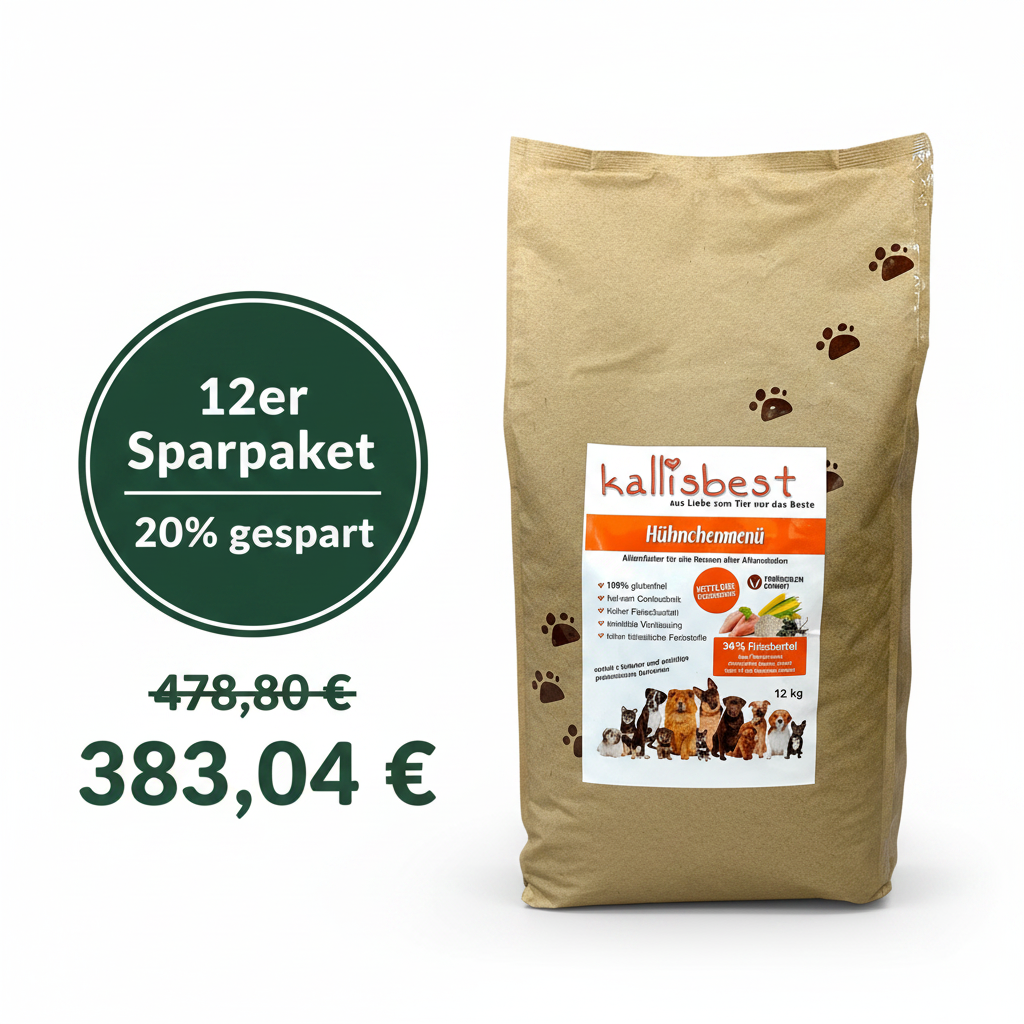 Menu poulet croquettes moyennes pour chiens