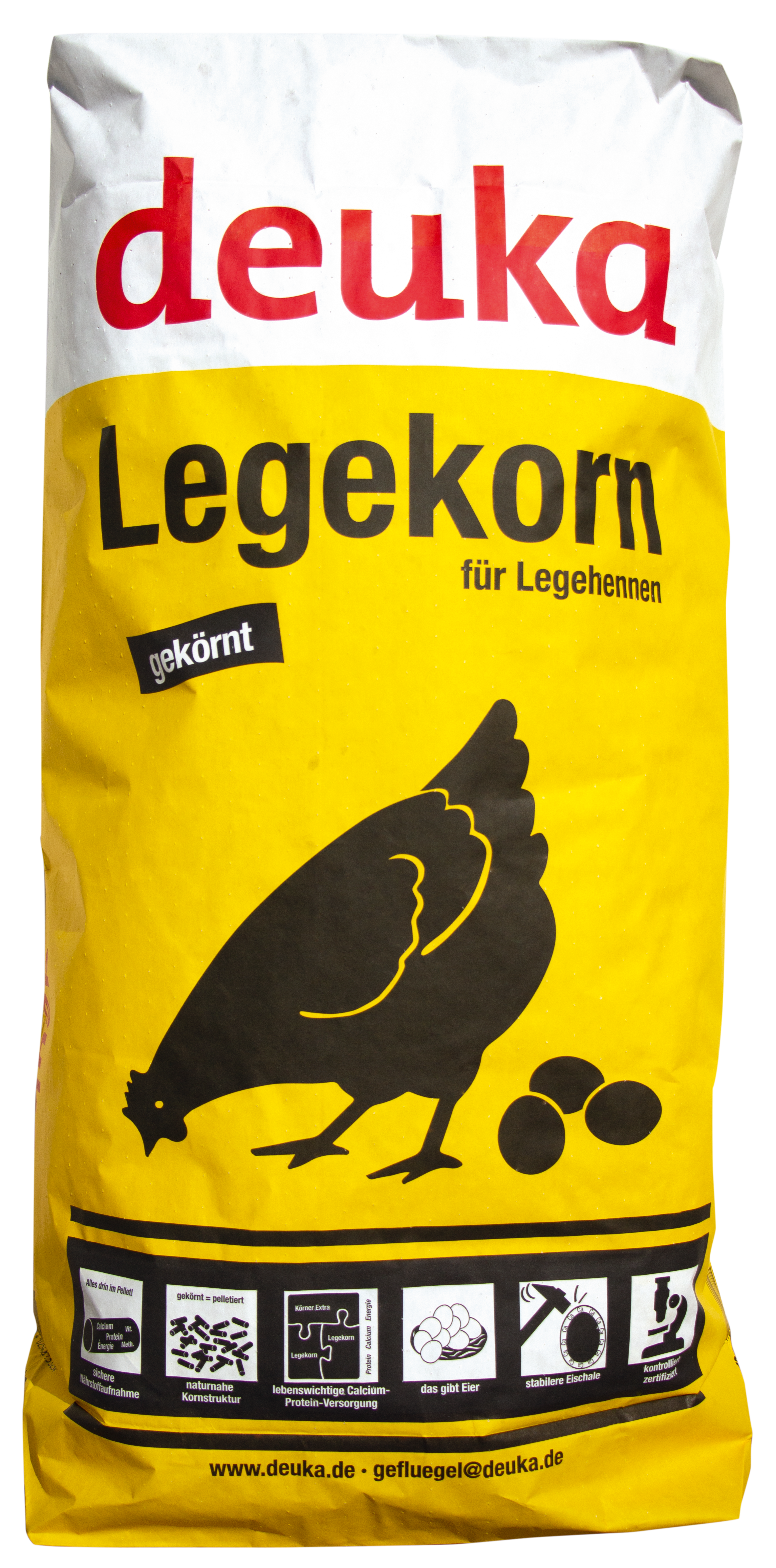 deuka Legekorn 25 kg – Ergänzungsfutter für Legehennen (Pellet)