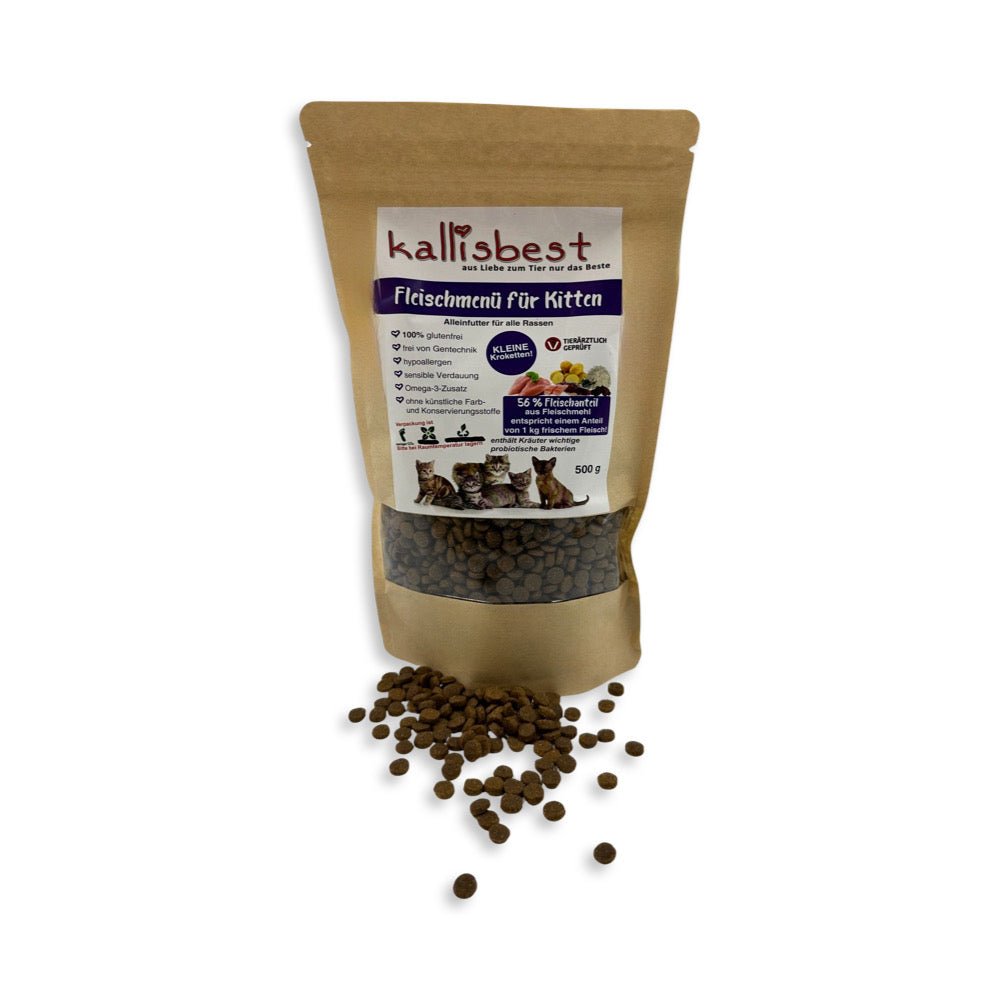 Fleischmenü kleine Kroketten auch für Kitten - Kallisbest