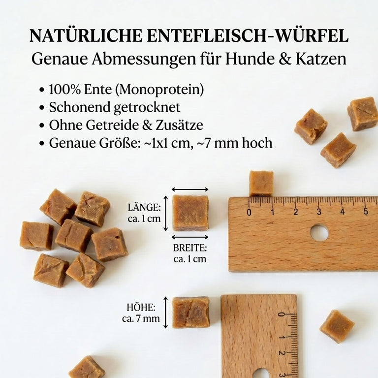 🇪🇺 Entenfleischwürfel 200g – Monoprotein Snack für Hunde & Katzen | Kallisbest