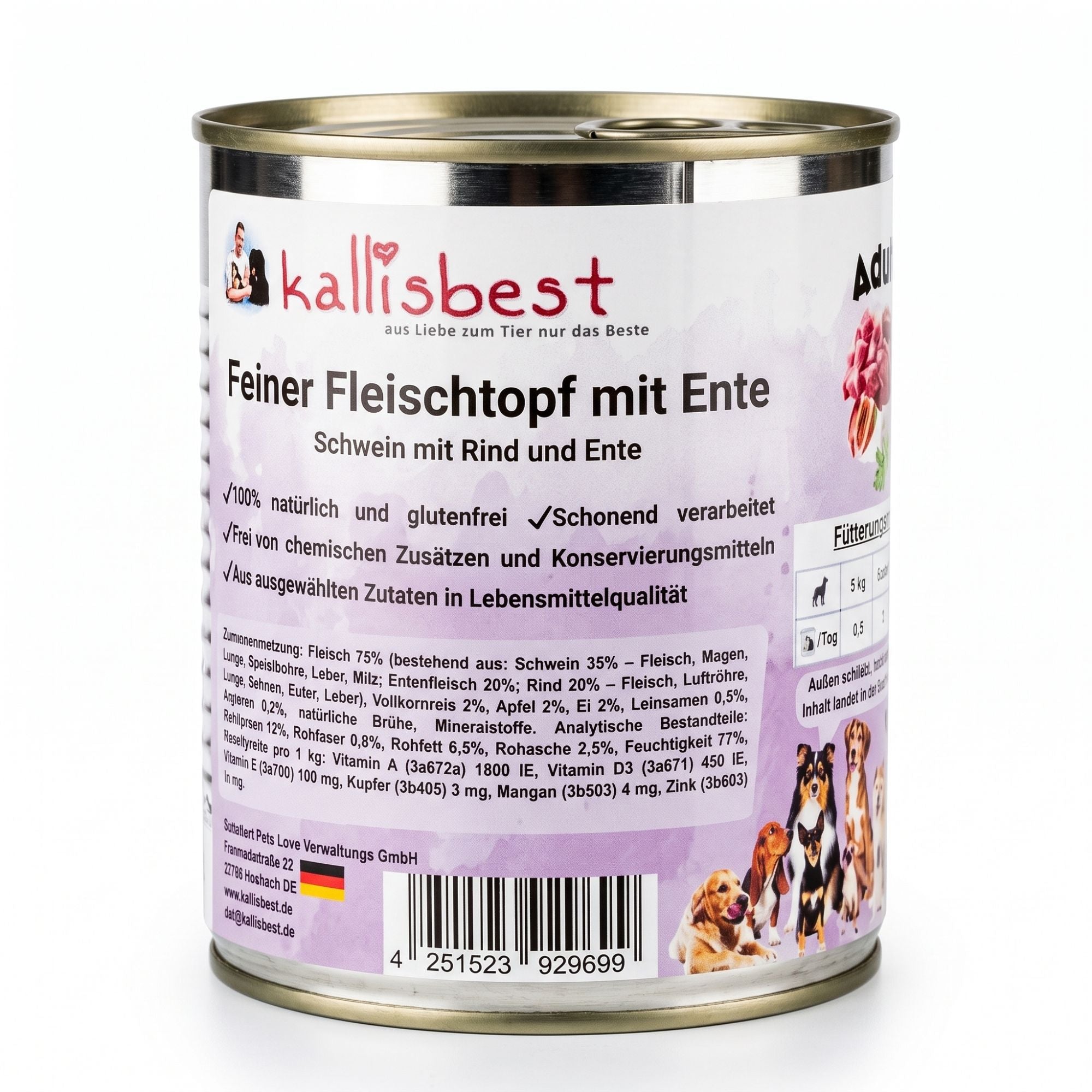 Feiner Fleischtopf - Schwein mit Rind und Ente, glutenfrei