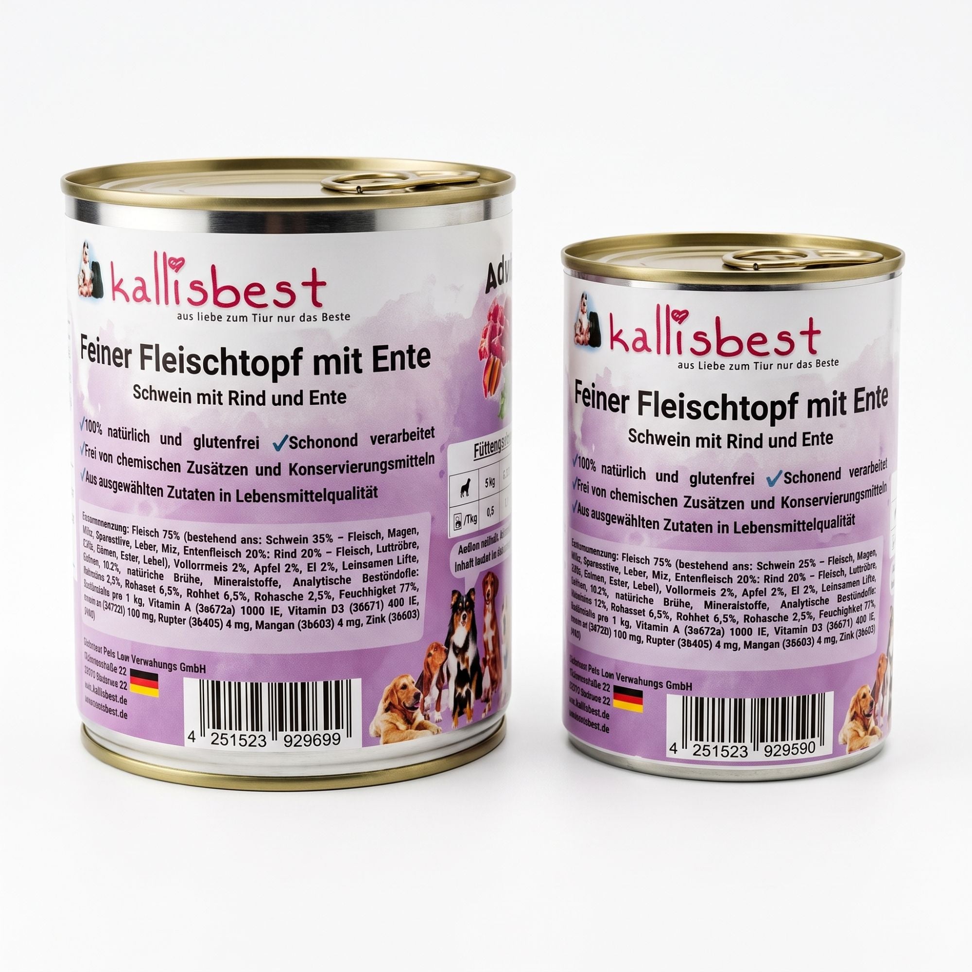 Feiner Fleischtopf - Schwein mit Rind und Ente, glutenfrei