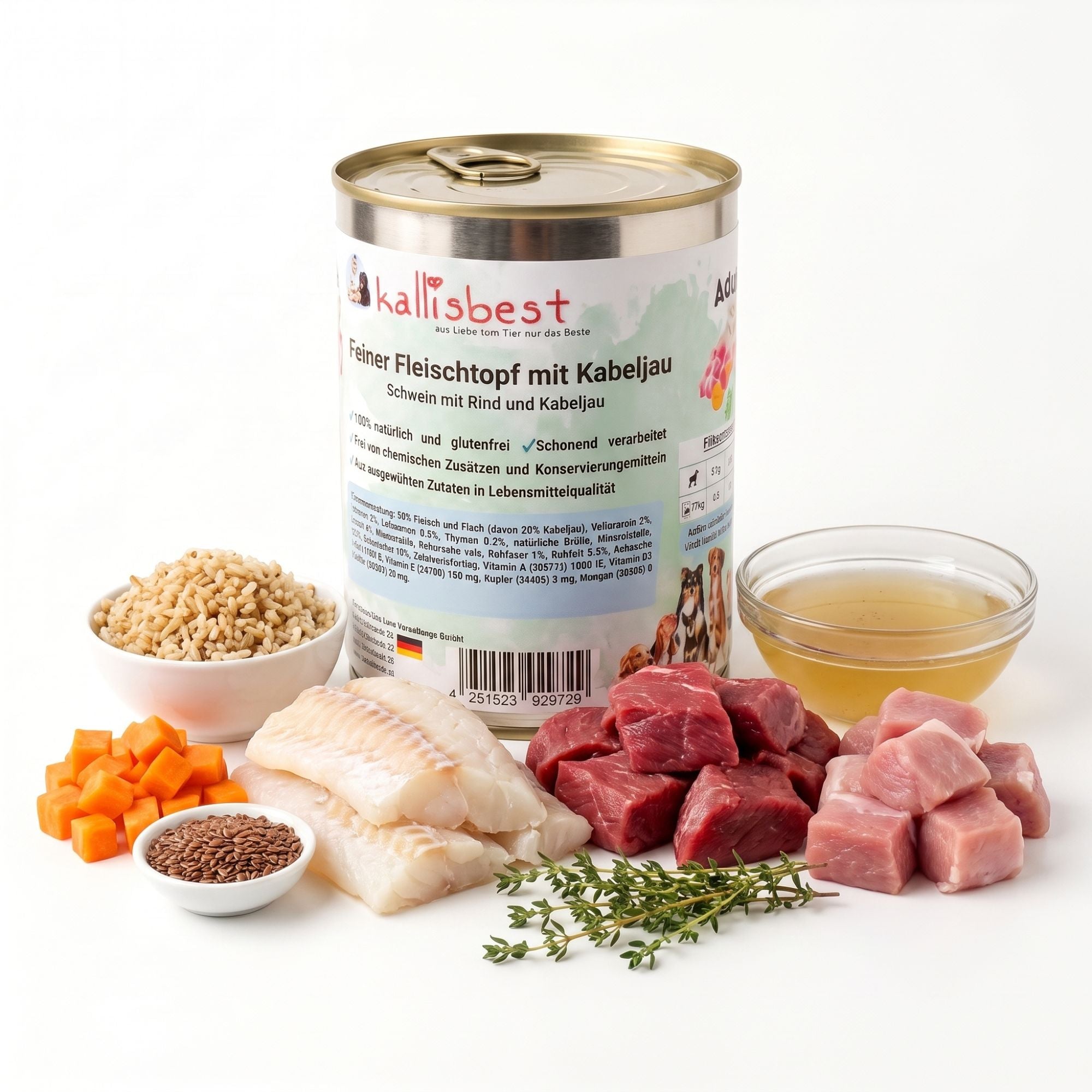 Feiner Fleischtopf - Kabeljau mit Rind und Schwein, glutenfrei