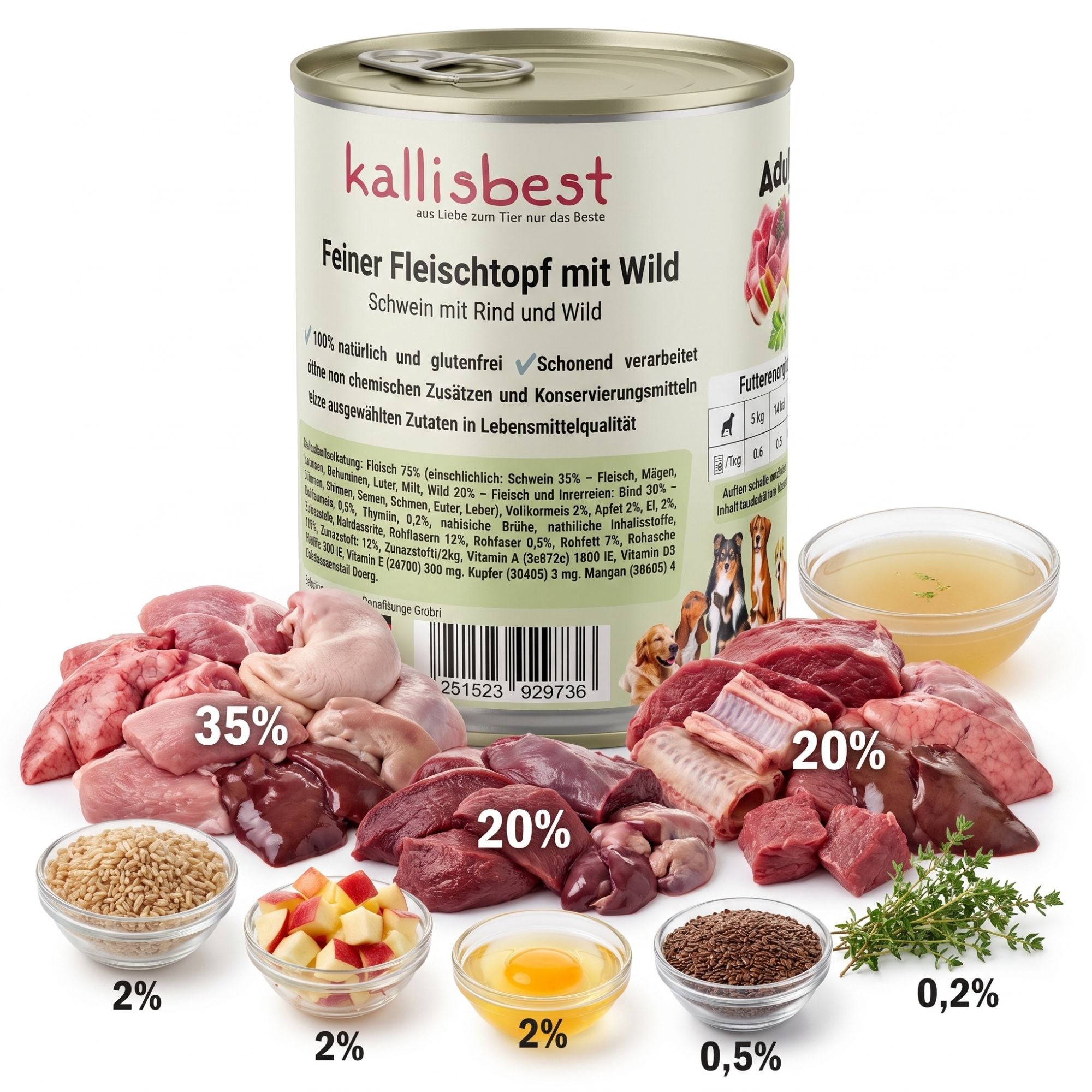 Feiner Fleischtopf - Schwein mit Rind und Wild, glutenfrei