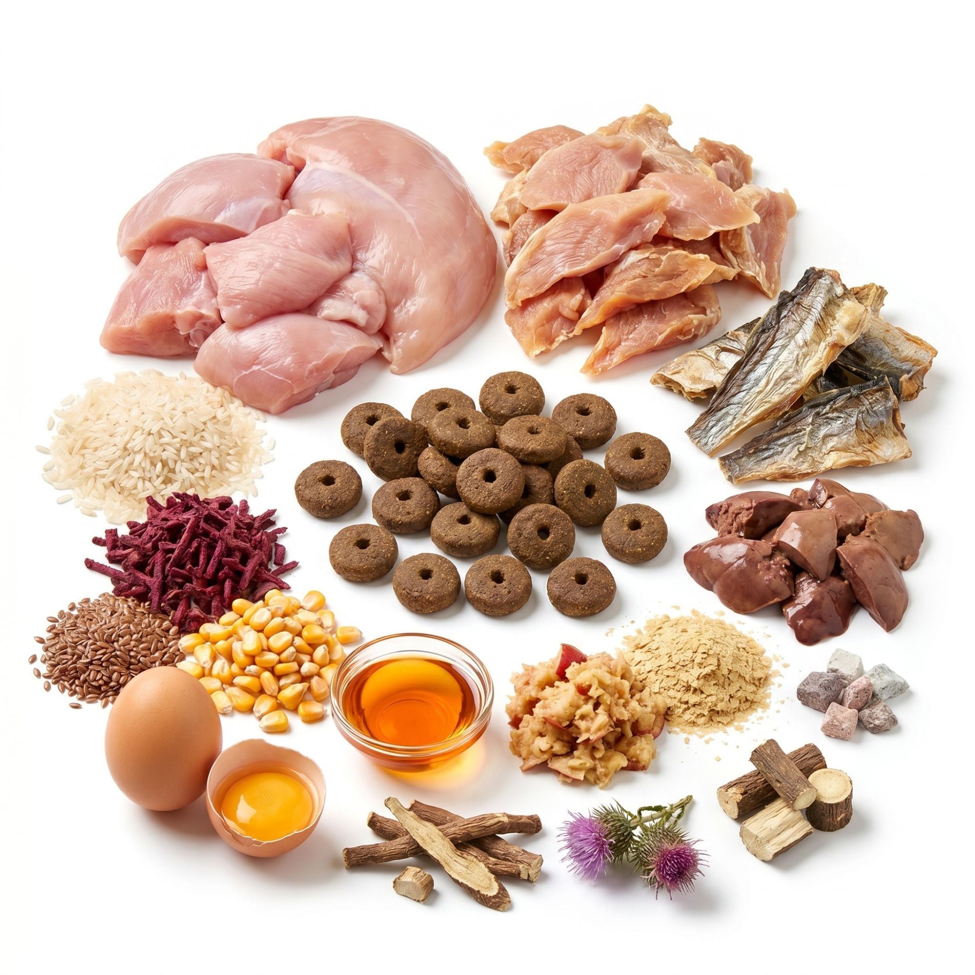 Geflügel mit Fisch und Reis Adult große Kroketten für aktive Hunde