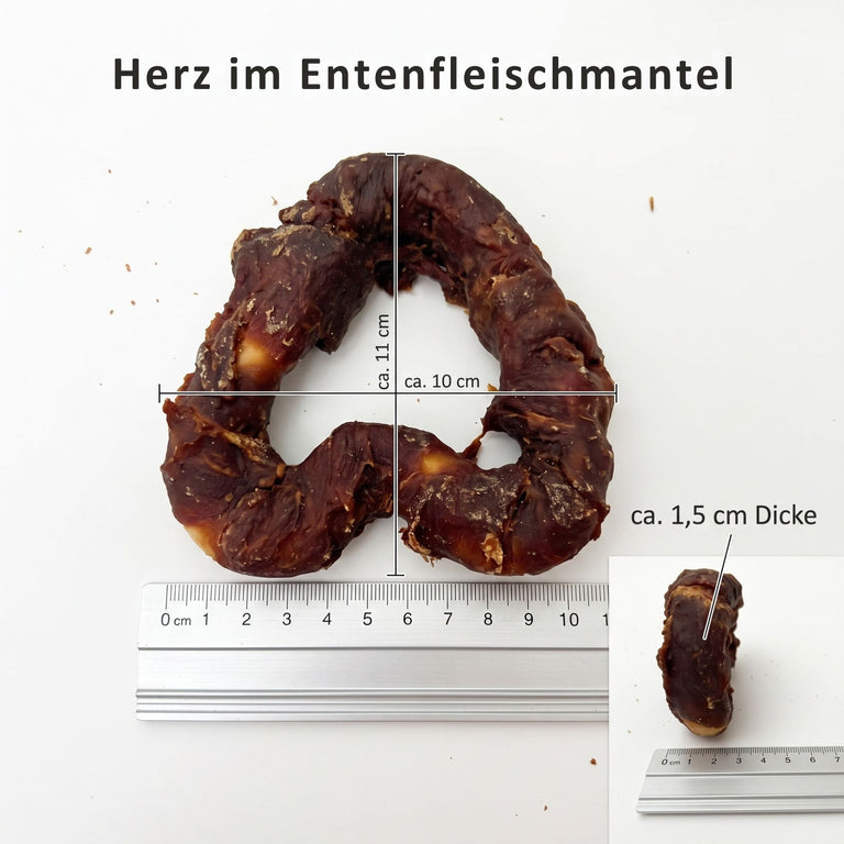 Herz im Entenfleischmantel S – Natürlicher Kauartikel für Hunde | Kallisbest