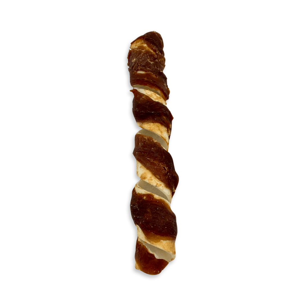 Kallisbest Neu Spirale im Entenfleischmantel, 15 cm Hundeleckerli für alle Rassen und Altersstufen, appetitlich und schmackhaft.