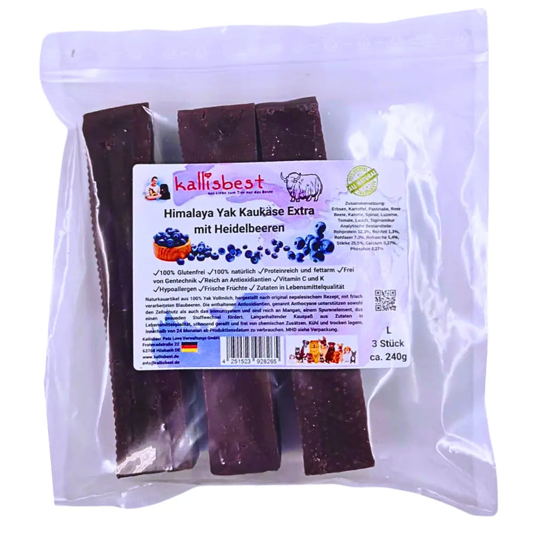 Himalaya Yak Kaukäse Extra mit Blaubeeren für Hunde Kallisbest