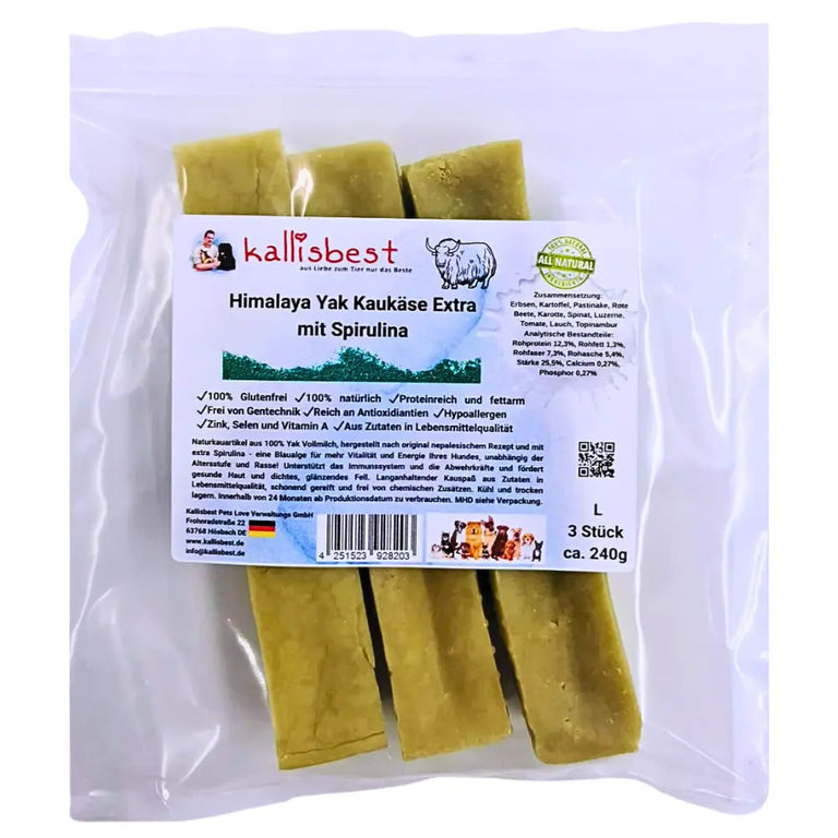 Himalaya Yak Kaukäse Extra mit Spirulina für Hunde Kallisbest