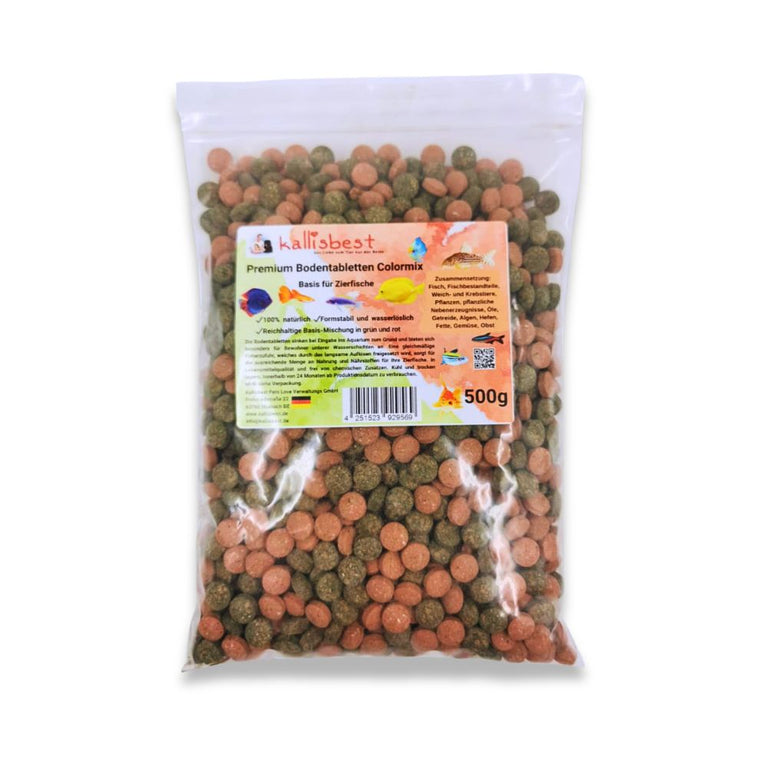Premium Bodentabletten Colormix, grün und rot für Zierfische | Kallisbest