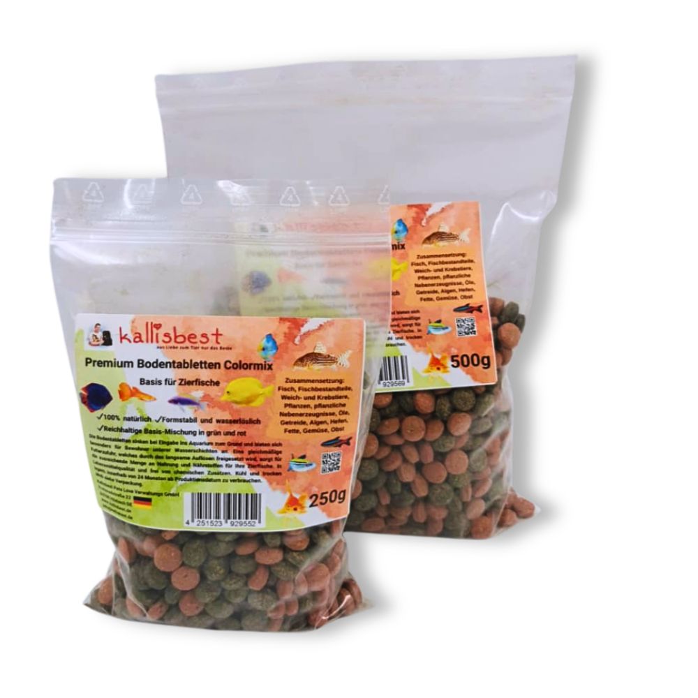 Premium Bottom Tablets Colormix, green and red for Ornamental Fish | Kallisbest
