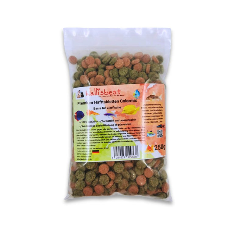 Premium Hafttabletten Colormix, grün und rot für Zierfische | Kallisbest