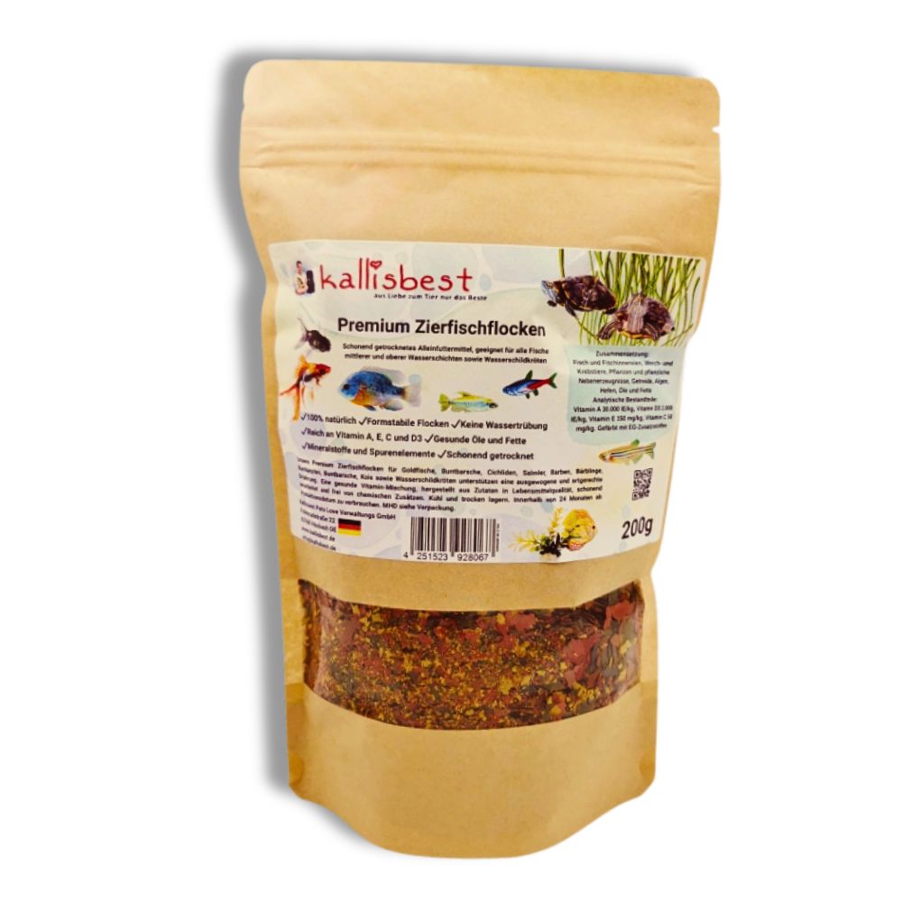 Premium Ornamental Fish Flakes for Ornamental Fish & Aquatic Turtles | Kallisbest