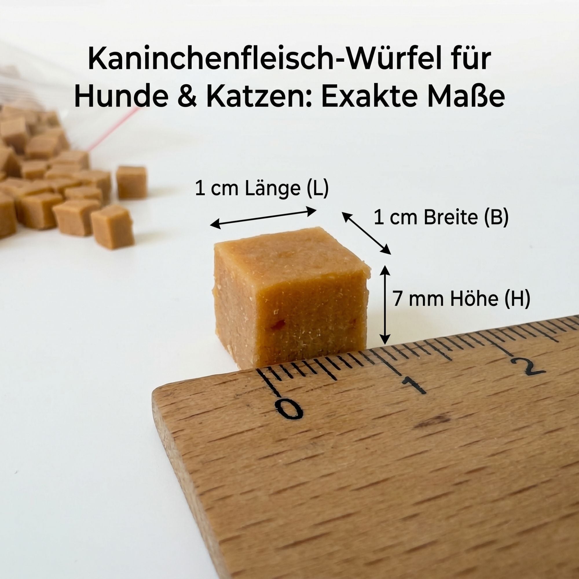 🇪🇺 Kaninchenfleischwürfel 200g – Monoprotein Snack für Hunde & Katzen | Kallisbest