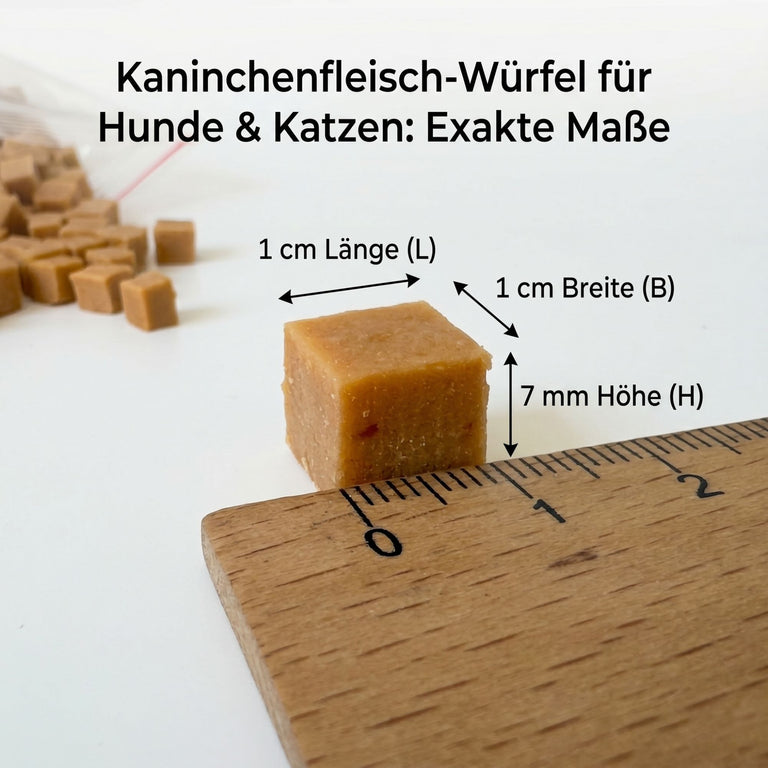 🇪🇺 Kaninchenfleischwürfel 200g – Monoprotein Snack für Hunde & Katzen | Kallisbest