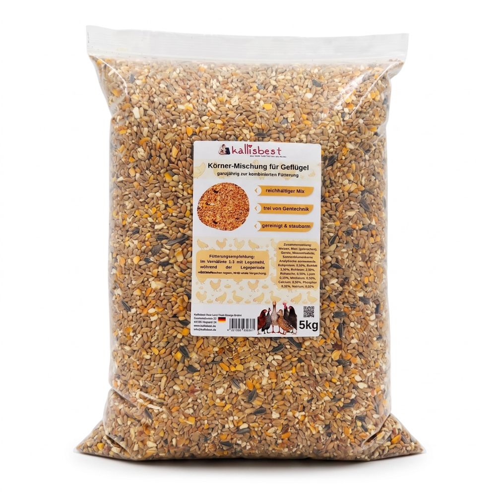 Körner-Mischung für Gefügel, ganzjährig – GVO-frei 5Kg