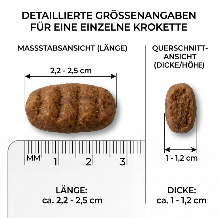 Rind mit Reis große Kroketten für Hunde – 41% Rindfleischmehl, glutenfrei