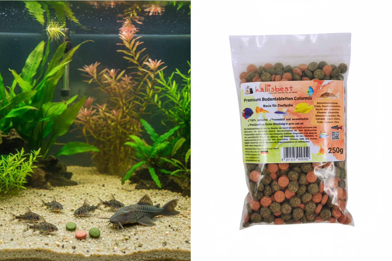 Premium Bottom Tablets Colormix, green and red for Ornamental Fish | Kallisbest
