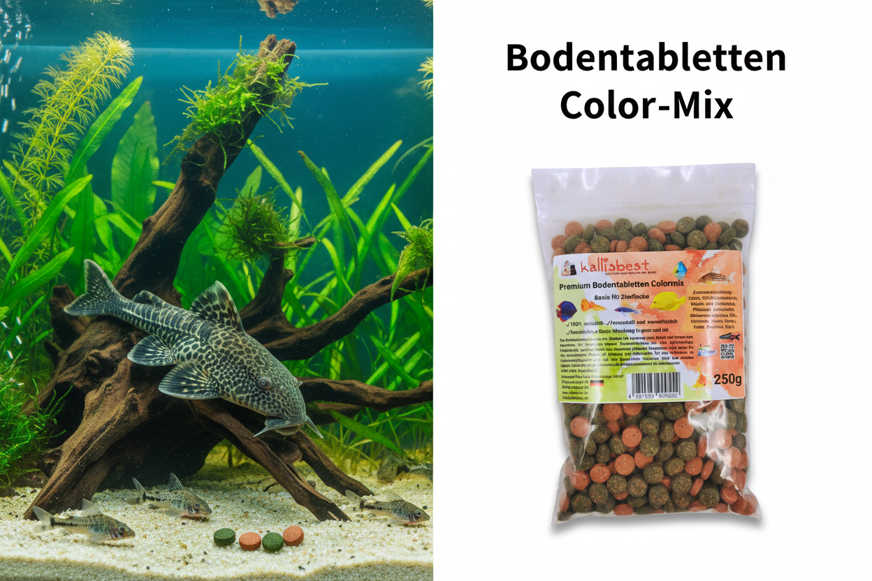 Premium Bottom Tablets Colormix, green and red for Ornamental Fish | Kallisbest