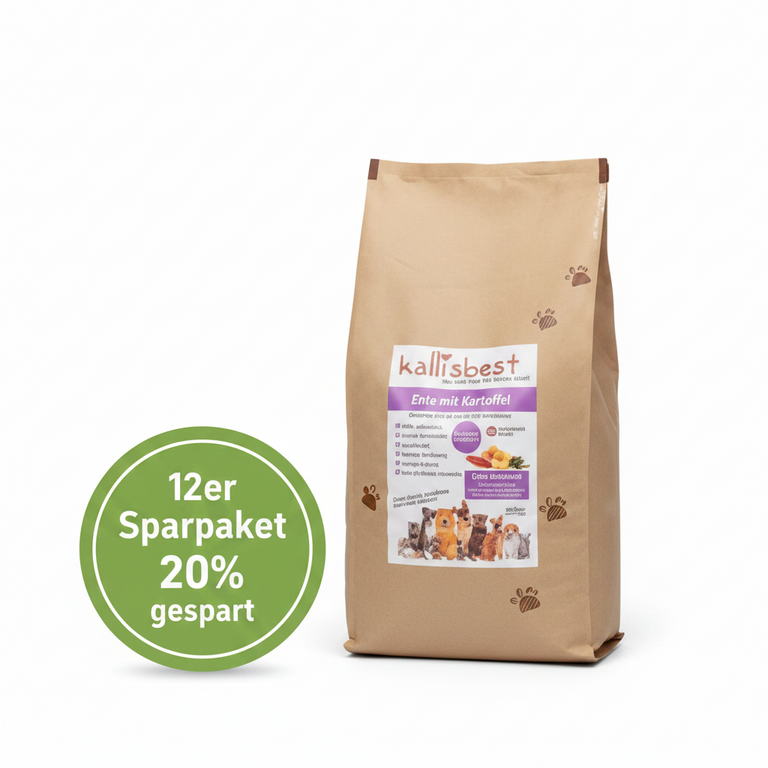 Ente mit Kartoffel mittlere Kroketten für Hunde – 37% Entenfleischmehl, getreidefrei, hypoallergen