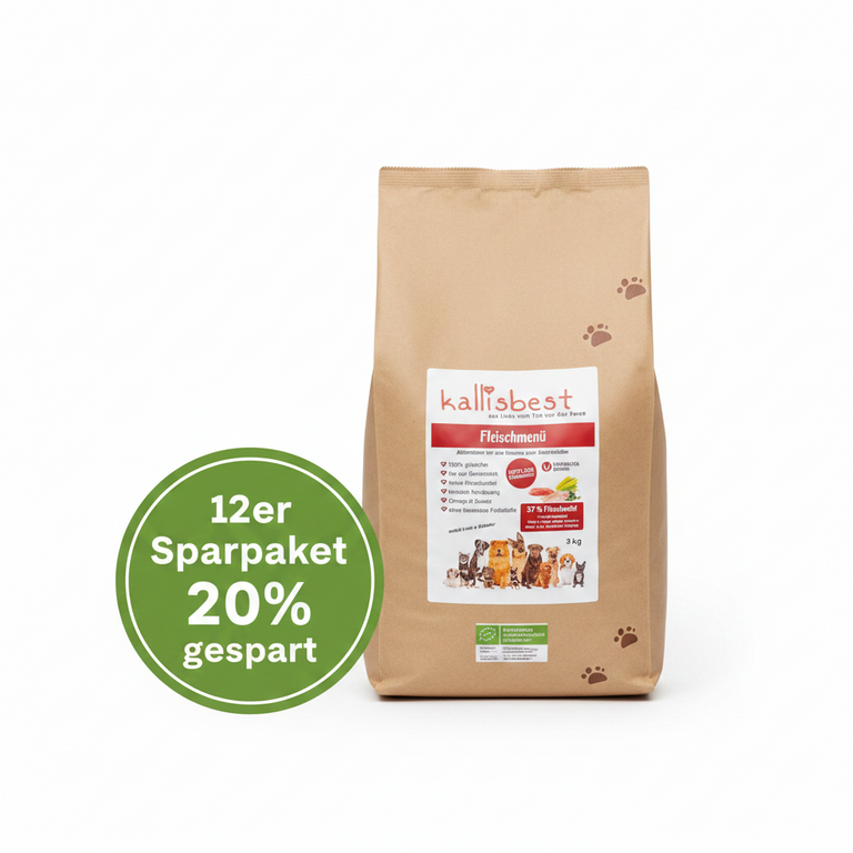 Fleischmenü mittlere Kroketten – 12 x 12kg Sparpaket