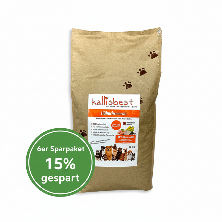 Hühnchenmenü medium Kroketten – 6 x 12kg Sparpaket