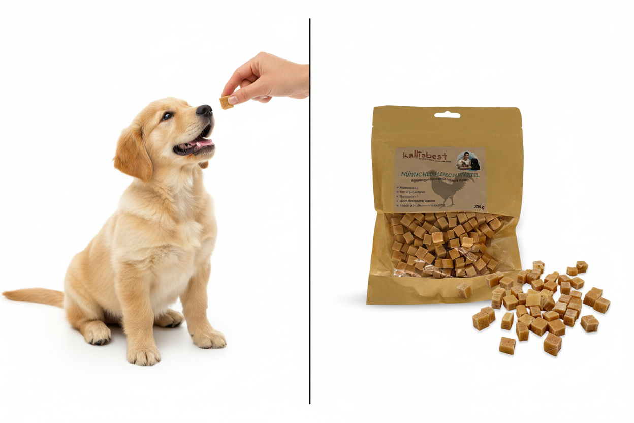 Hühnchenfleischwürfel Getreidefrei für Hunde & Katzen 200g