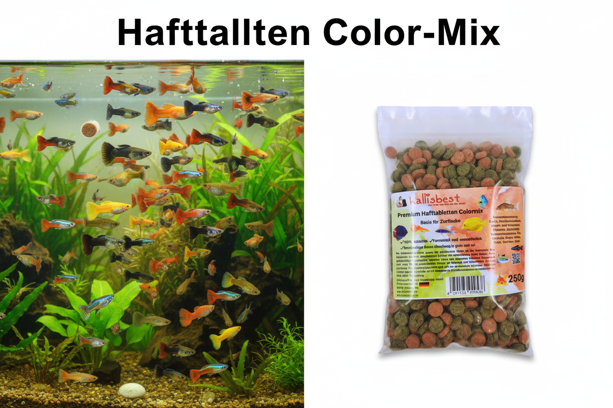 Premium Adhesive Tablets Colormix, Green and Red for Ornamental Fish | Kallisbest