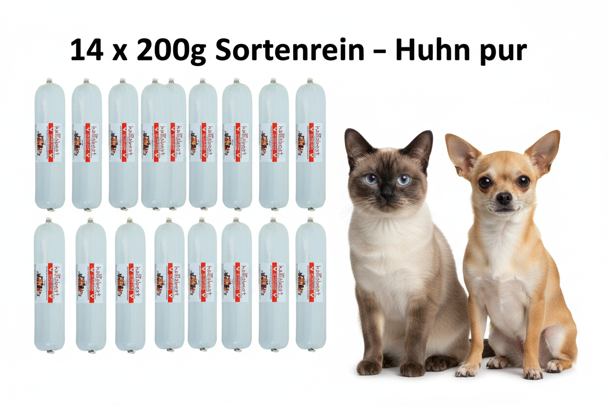 Die Tolle Rolle Huhn pur für Katzen – Nassfutter, BARF & Leckerli | Kallisbest