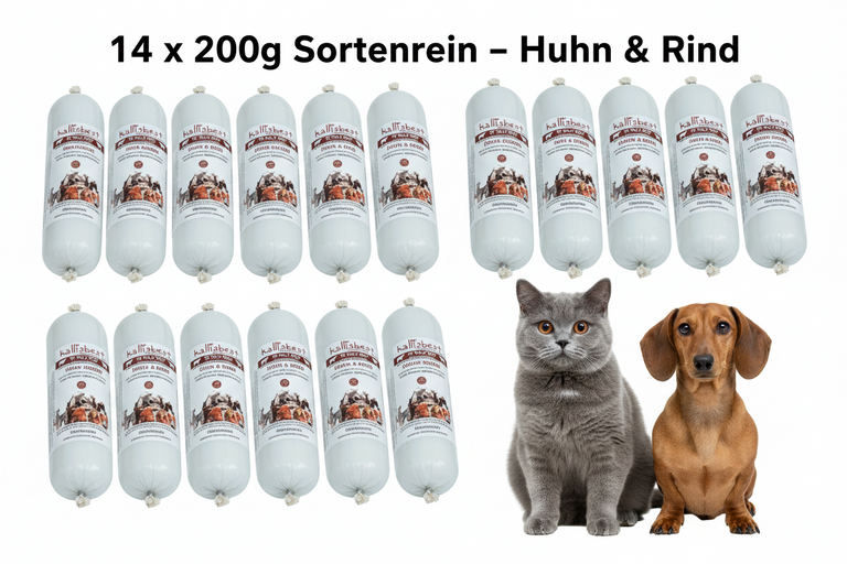 Die Tolle Rolle Huhn pur für Katzen – Nassfutter, BARF & Leckerli | Kallisbest