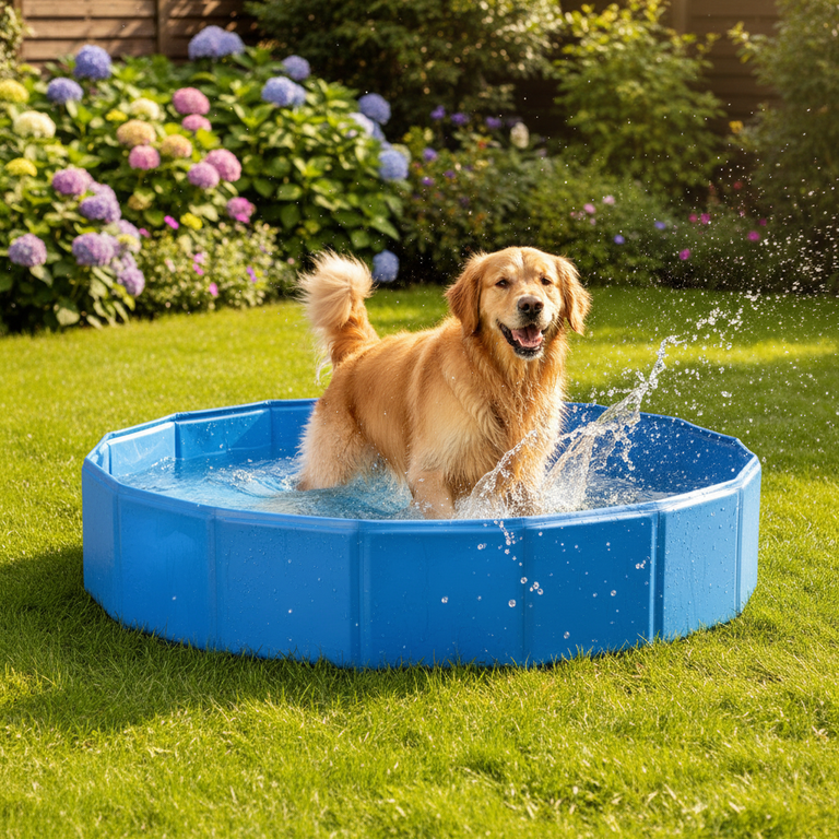 Hund im Flamingo Pet Pool