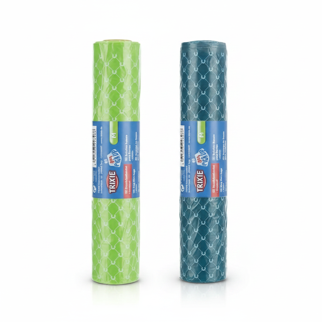 Trixie Hundekotbeutel 60 Stück Rolle Größe M – grün und blau, Farbe nach Verfügbarkeit