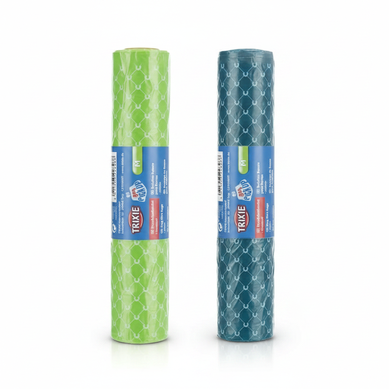 Trixie Hundekotbeutel 60 Stück Rolle Größe M – grün und blau, Farbe nach Verfügbarkeit