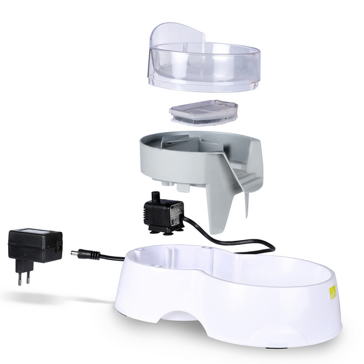 Pet Feeder 2in1 Grau – Einzelteile
