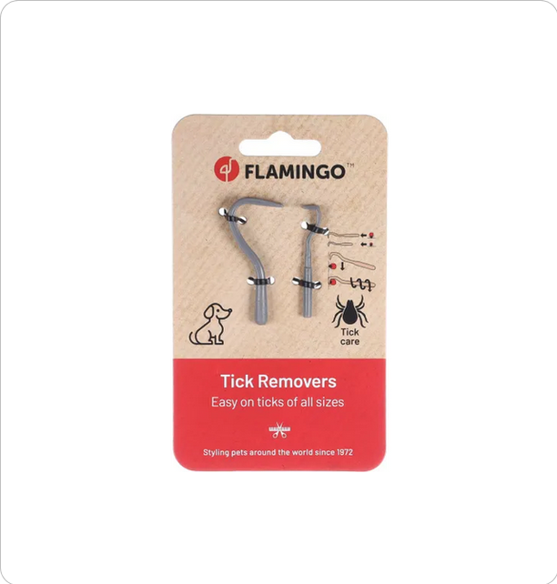 Flamingo Tick Remover Lemmy – Zeckenhebel 2er Set für Hunde, Katzen & Nager