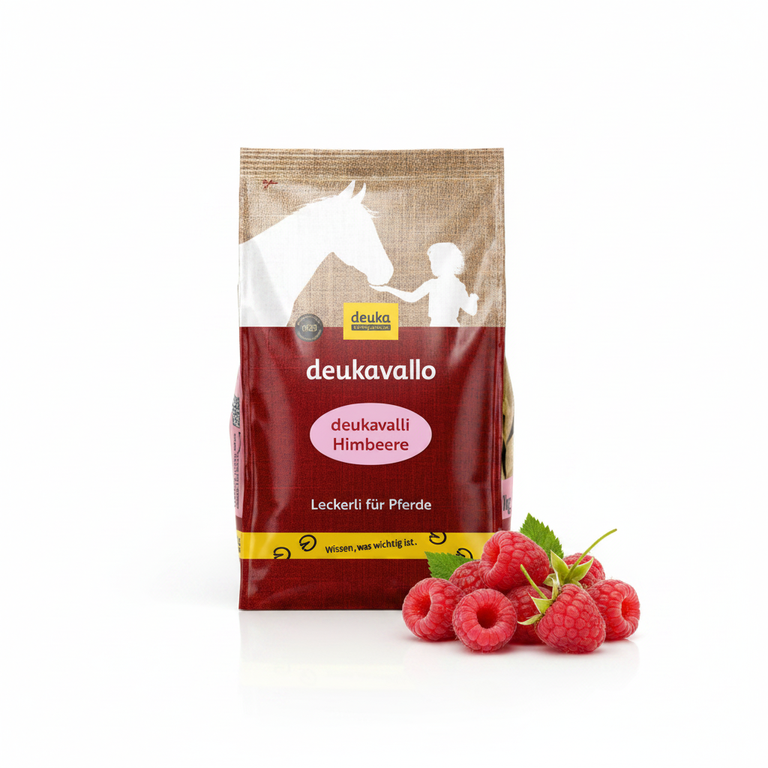 Deukalli Himbeere 1kg – Sack mit Himbeeren weißer Hintergrund