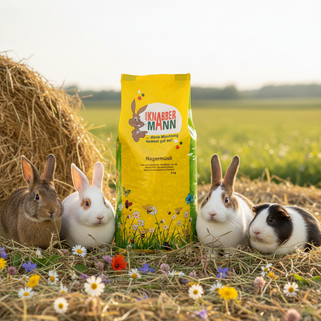 Knabbermann Nagermüsli 5 kg mit Kaninchen und Meerschweinchen