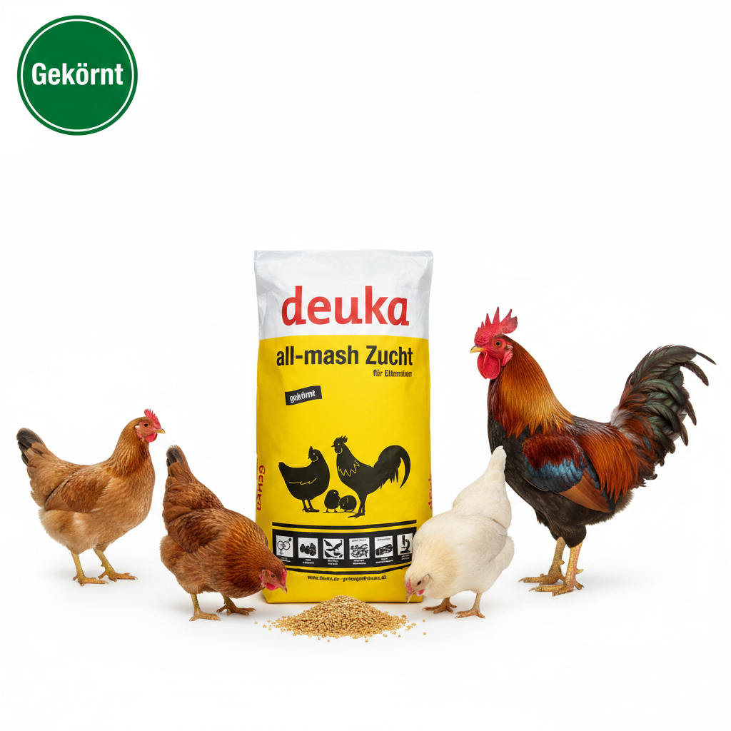 deuka All-mash Zucht gekörnt 25 kg mit Gekörnt Badge