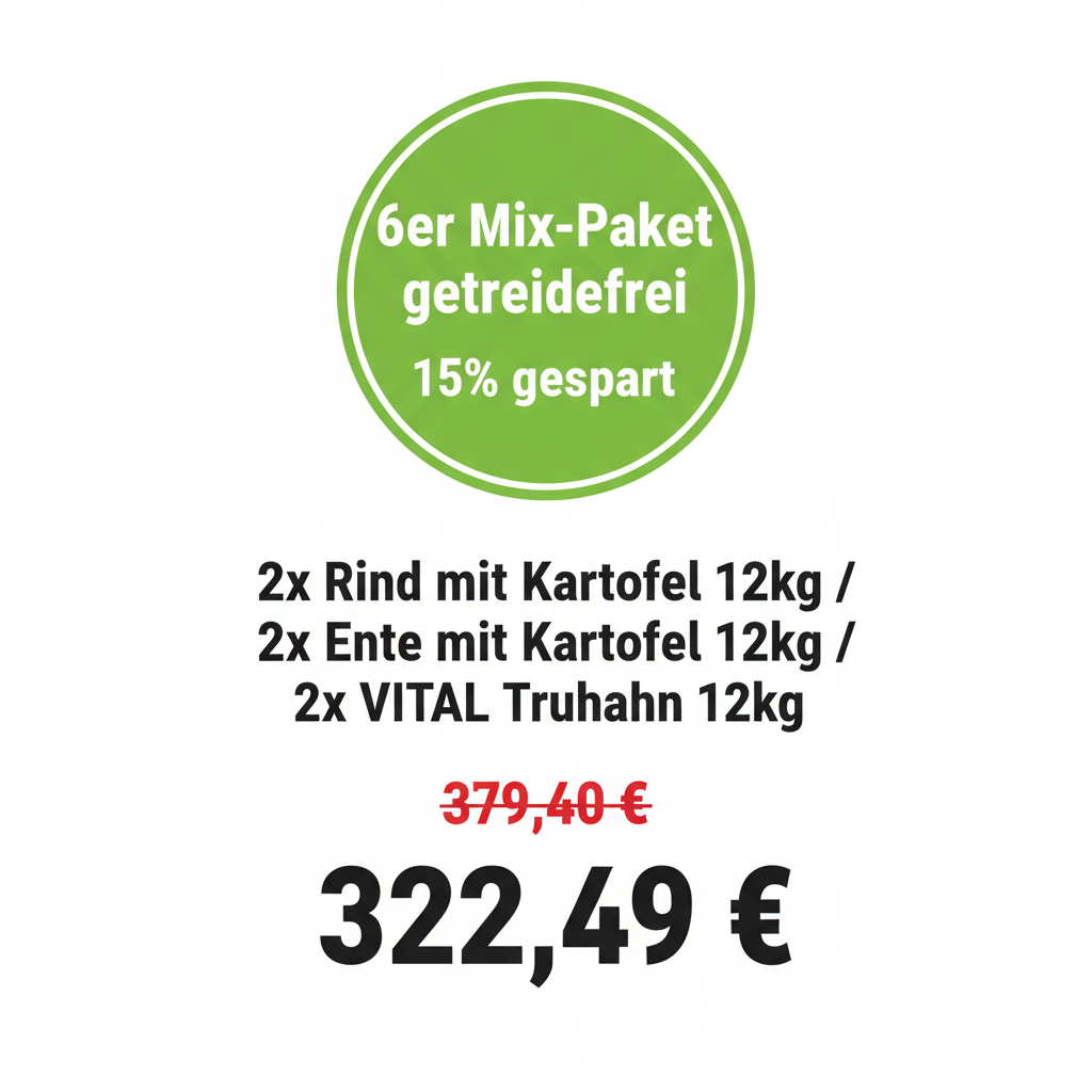 6er Mix-Paket getreidefrei – 379,40 € / 322,49 €