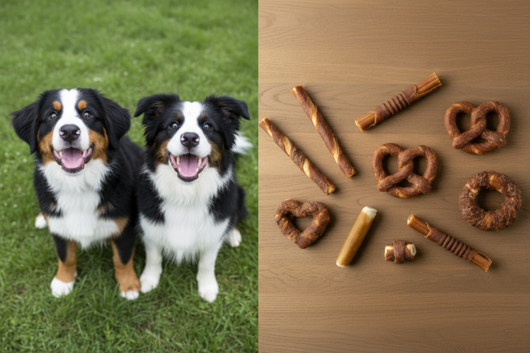 Berner Welpe & Border Collie begeistert – 17 Kauartikel LIMITED EDITION