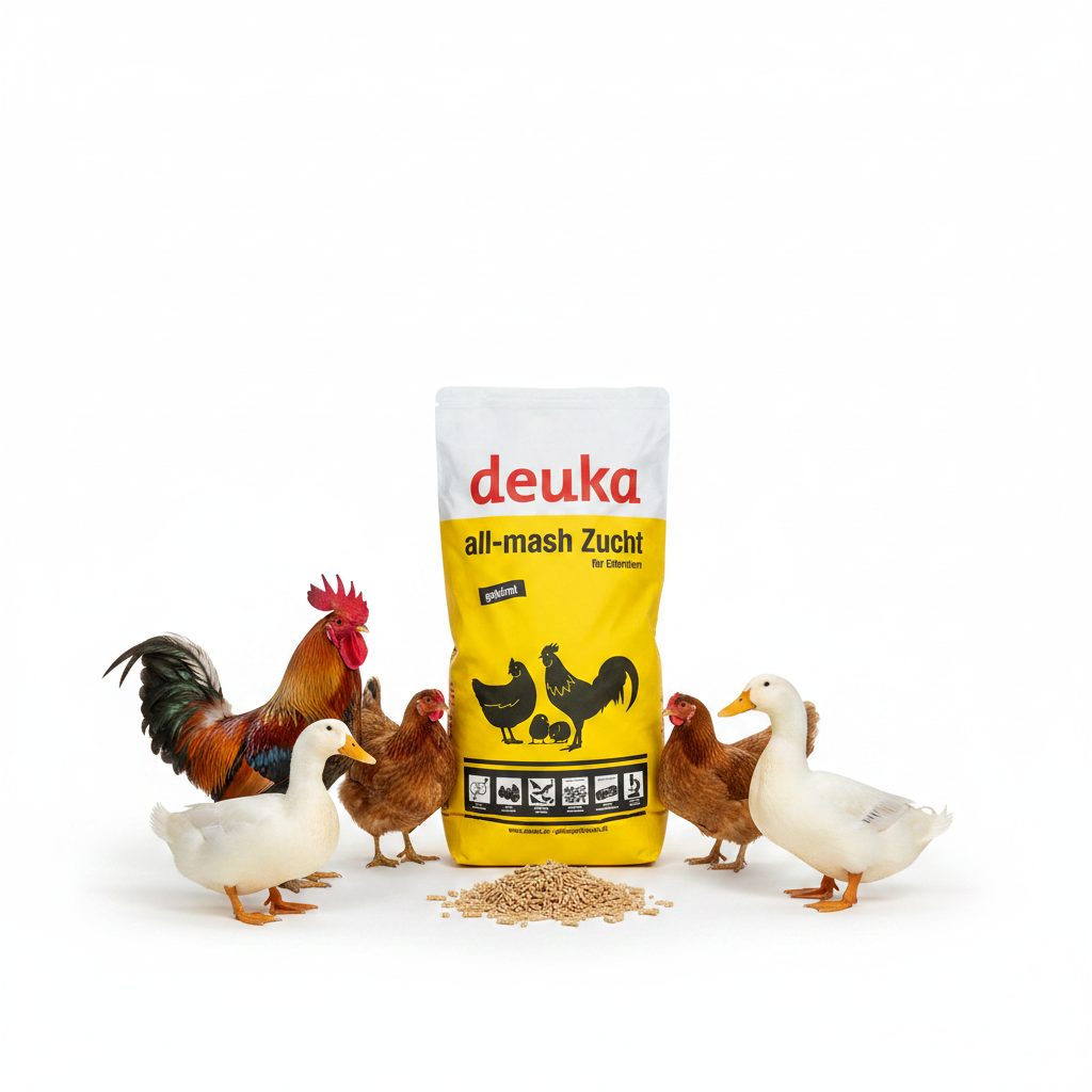 deuka All-mash Zucht gekörnt 25 kg mit Hühnern und Enten
