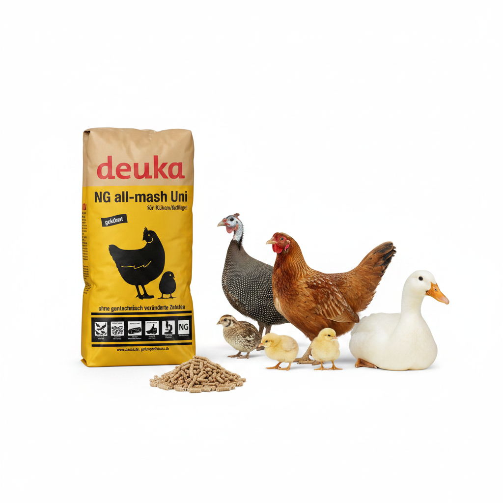 deuka NG All-mash Uni gekörnt 25 kg mit Fasan Hühnern Küken Wachtel Perlhuhn