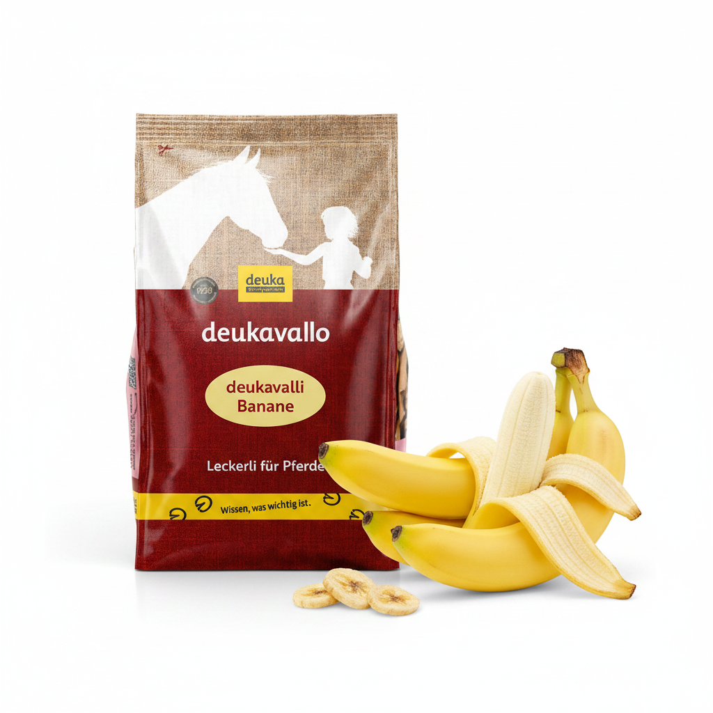 Deukalli Banane 1kg – Sack mit Bananen weißer Hintergrund