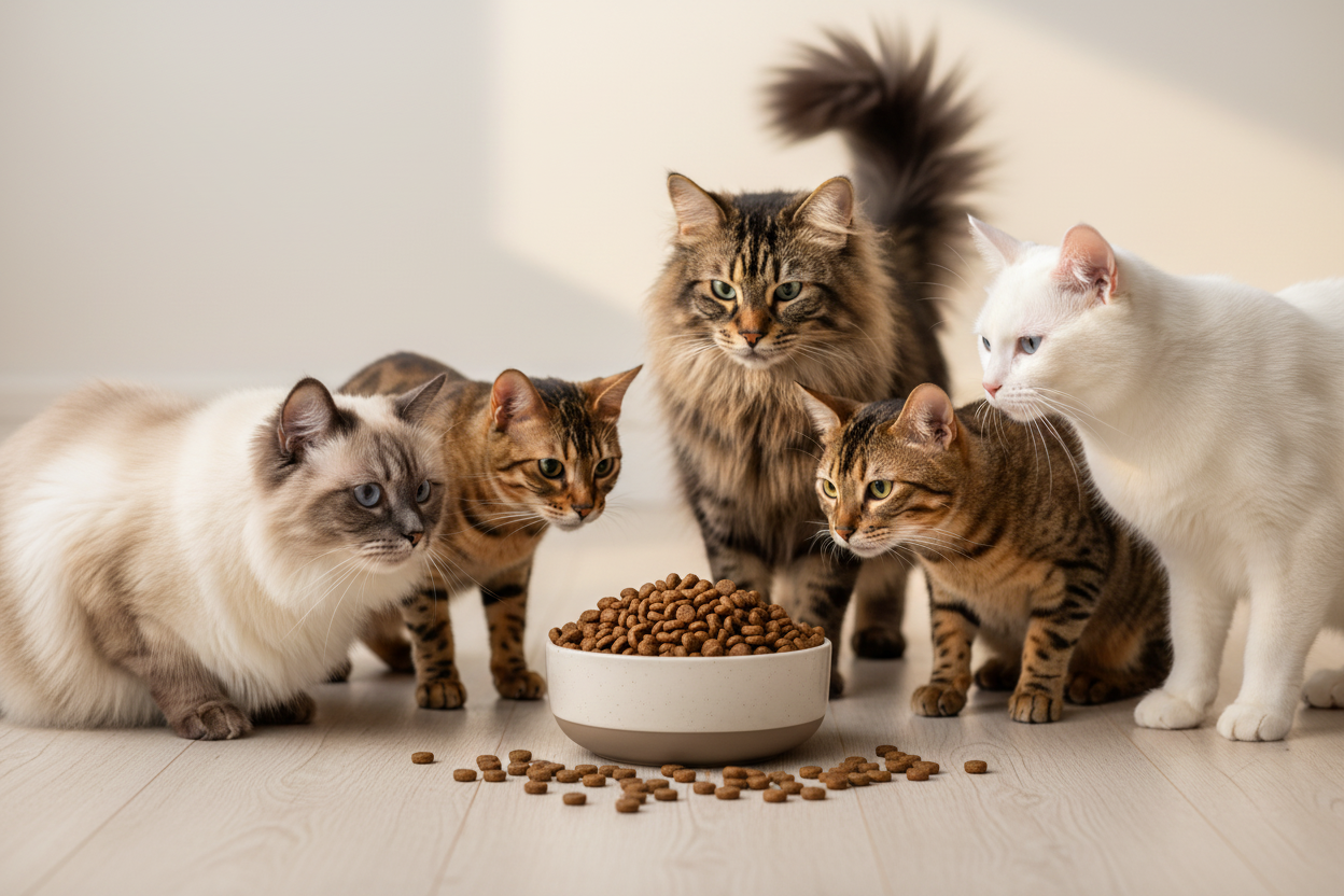 Rind & Huhn Haarballkontrolle – Napf mit Katzen glänzendes Fell Gruppe 2