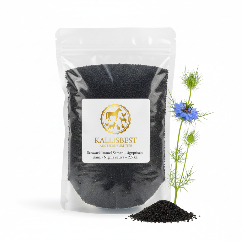 Kallisbest Schwarzkümmel 2,5kg Klarsichtbeutel mit Emblem