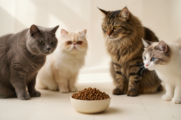 Huhn & Reis kastrierte Katzen – Napf mit kastrierten Katzen Gruppe 1