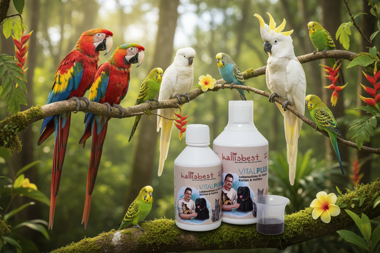 Papageien und Ziervögel mit Kallisbest Vital Plus – Kallisbest
