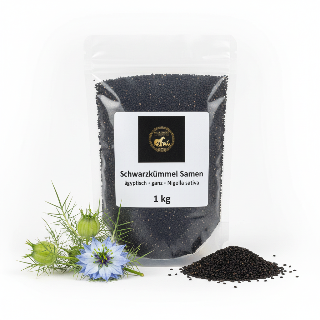 Kallisbest Schwarzkümmel 1kg mit Pflanze