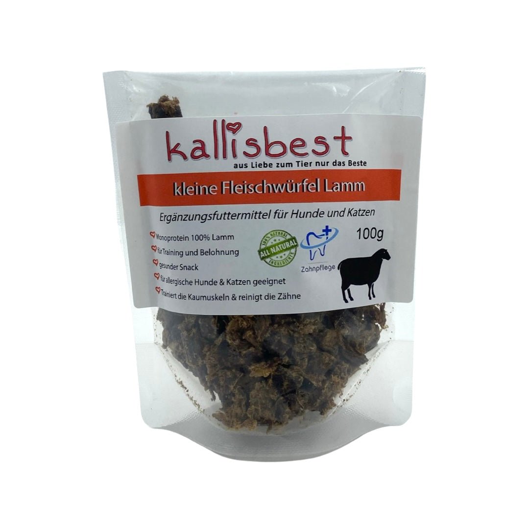 kleine Fleischwürfel Lamm 100g - Kallisbest