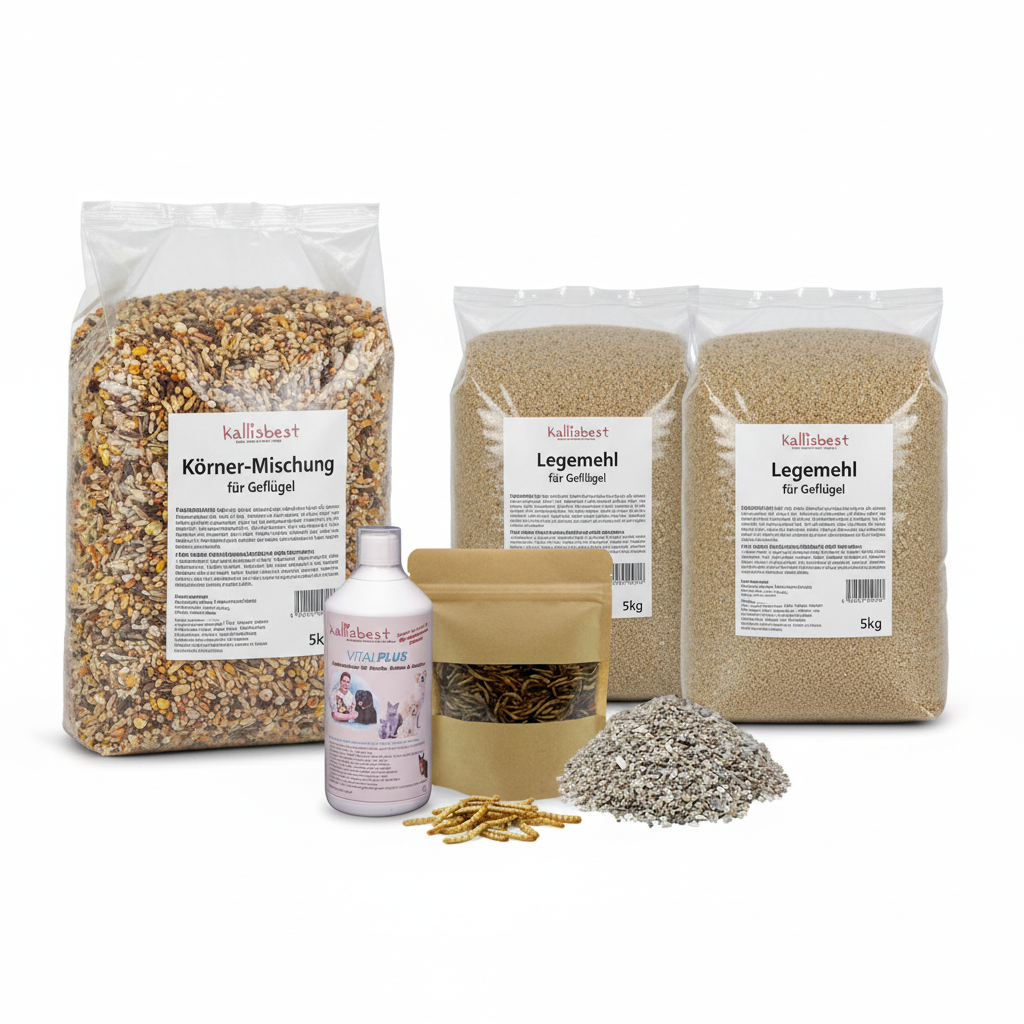 Sparpaket: 1x Körner-Mischung + 2x Legemehl – GVO-frei – Made in Germany